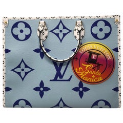 Louis Vuitton Blue Giant Monogram On The Go Santa Monica