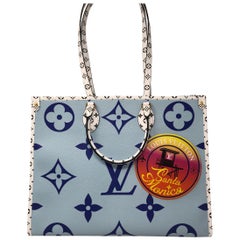 Louis Vuitton Blue Giant Monogram On The Go Santa Monica