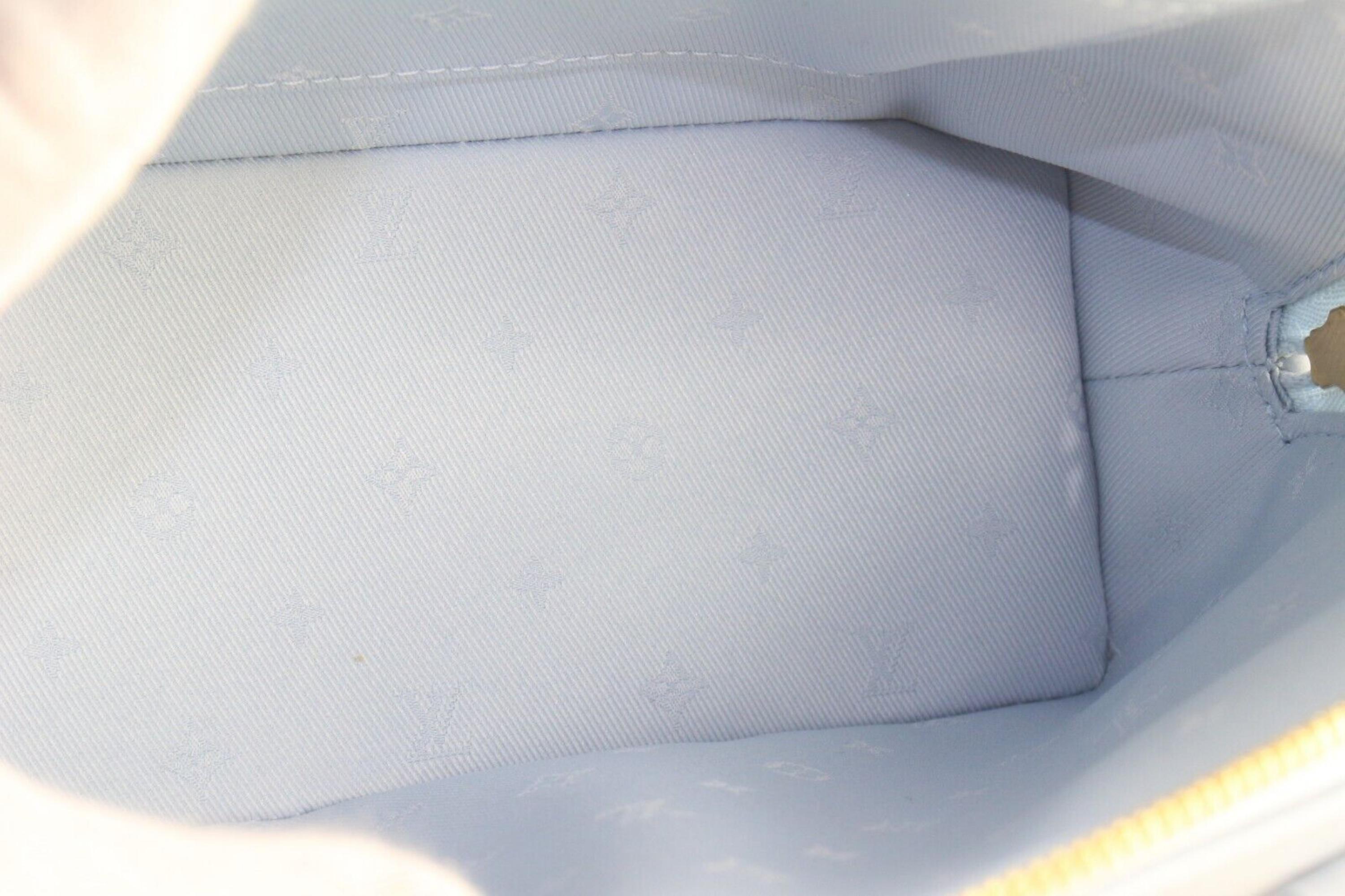 Louis Vuitton Blue Glacier Bubblegram Alma BB with Strap 6LK0223 For Sale 1