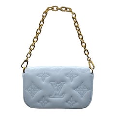 Louis Vuitton Blue Glacier Wallet on Strap Bubblegram