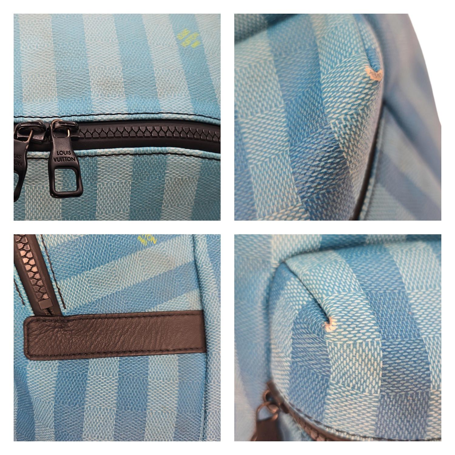 Louis Vuitton Blue Gradient Damier Stripes Discovery Backpack For Sale 5