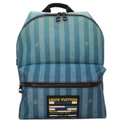 Louis Vuitton Blue Gradient Damier Stripes Discovery Backpack
