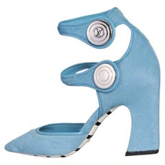 Louis Vuitton Pumps a punta in pelle di vitello blu 38