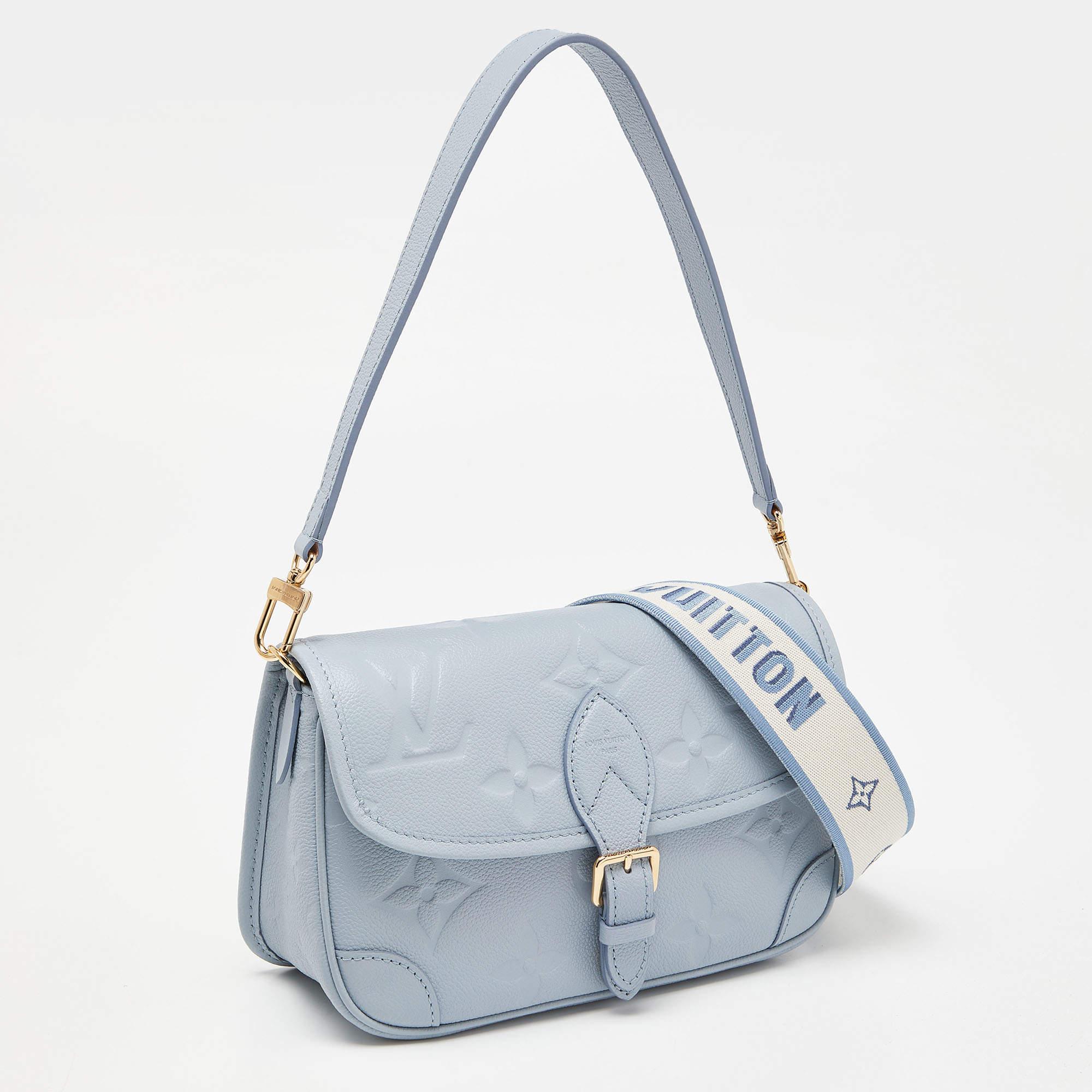 Women's Louis Vuitton Blue Hour Monogram Giant Empreinte Leather Diane NM Bag