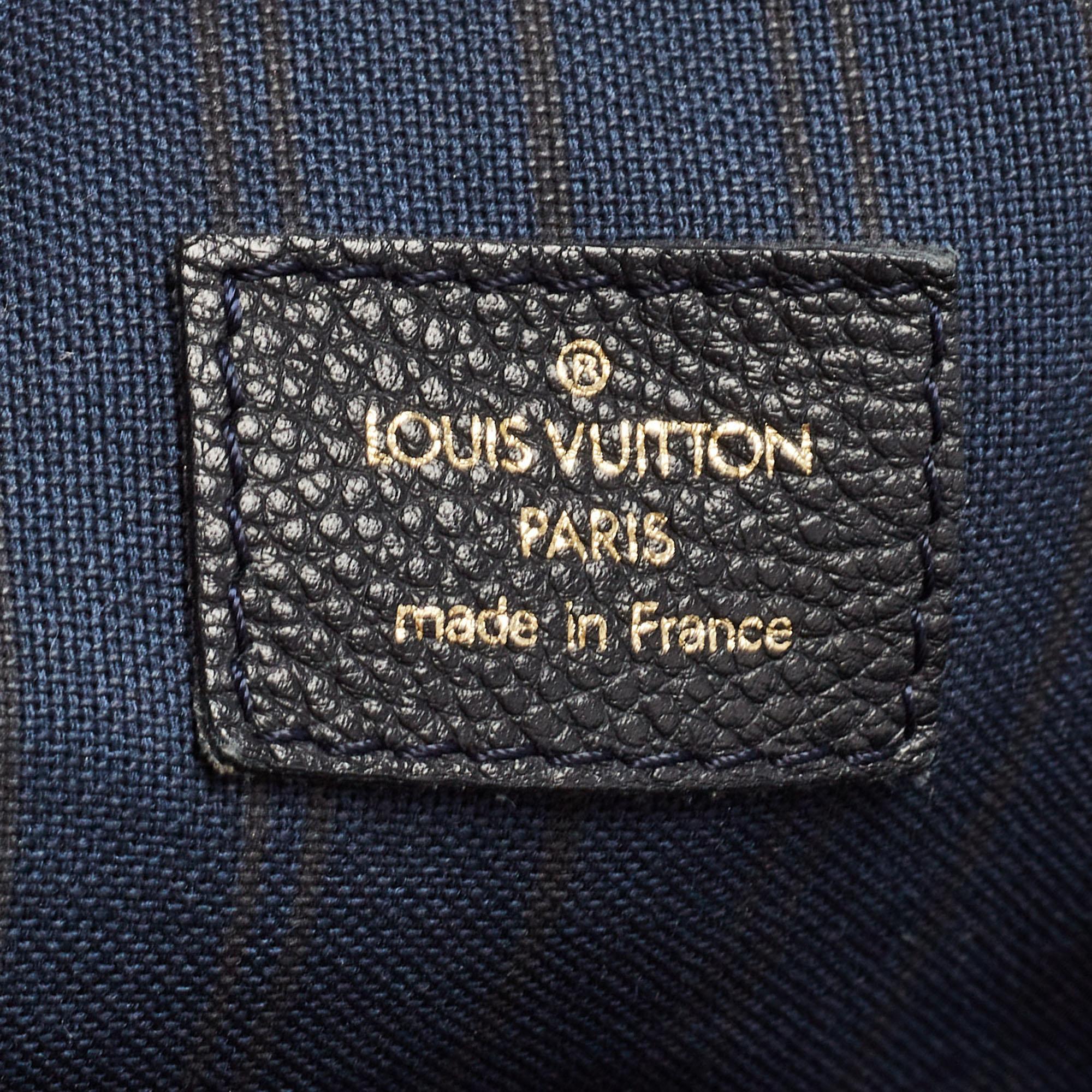 Louis Vuitton Blue Infini Monogram Empreinte Leather Lumineuse GM Bag For Sale 8