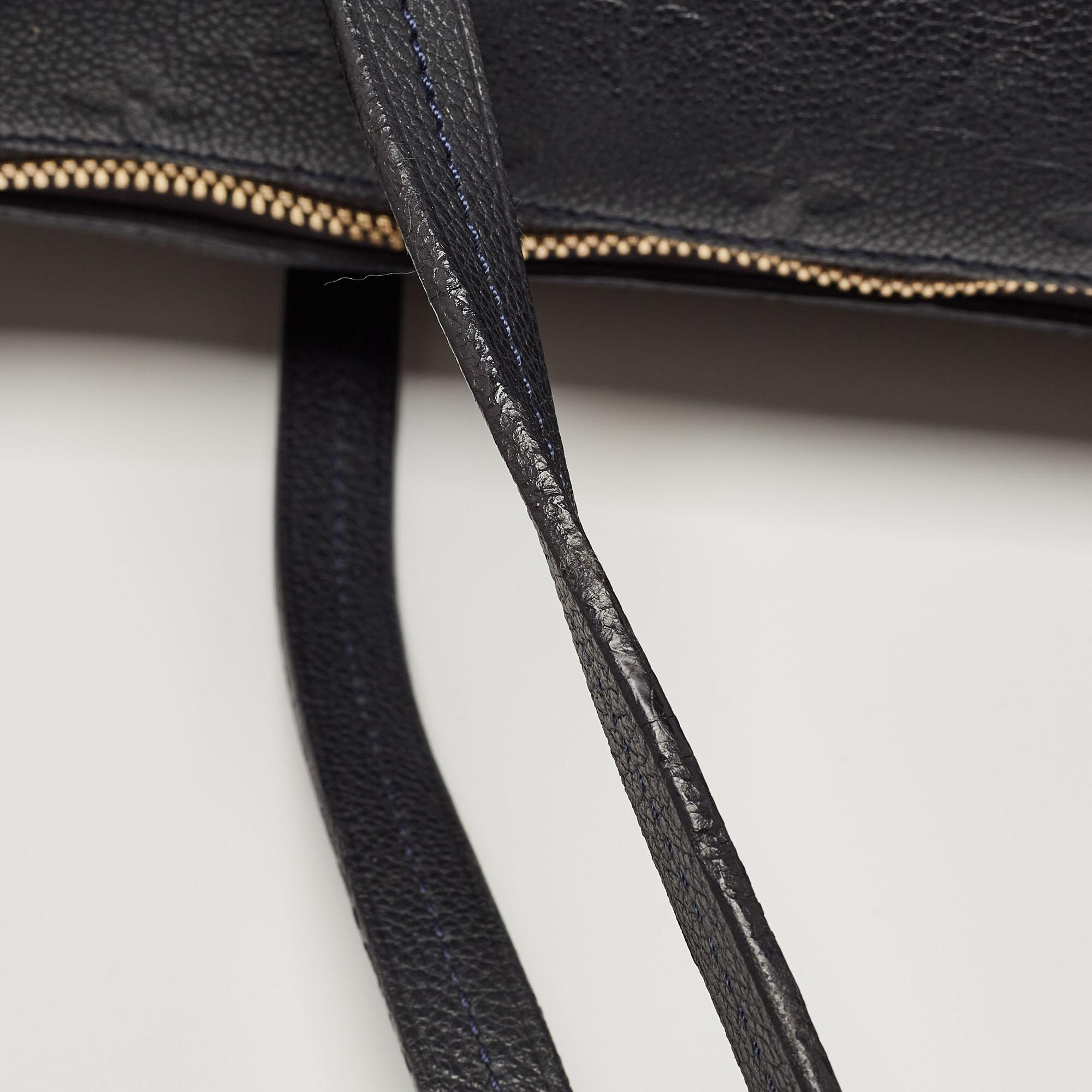 Louis Vuitton Blue Infini Monogram Empreinte Leather Lumineuse GM Bag For Sale 12