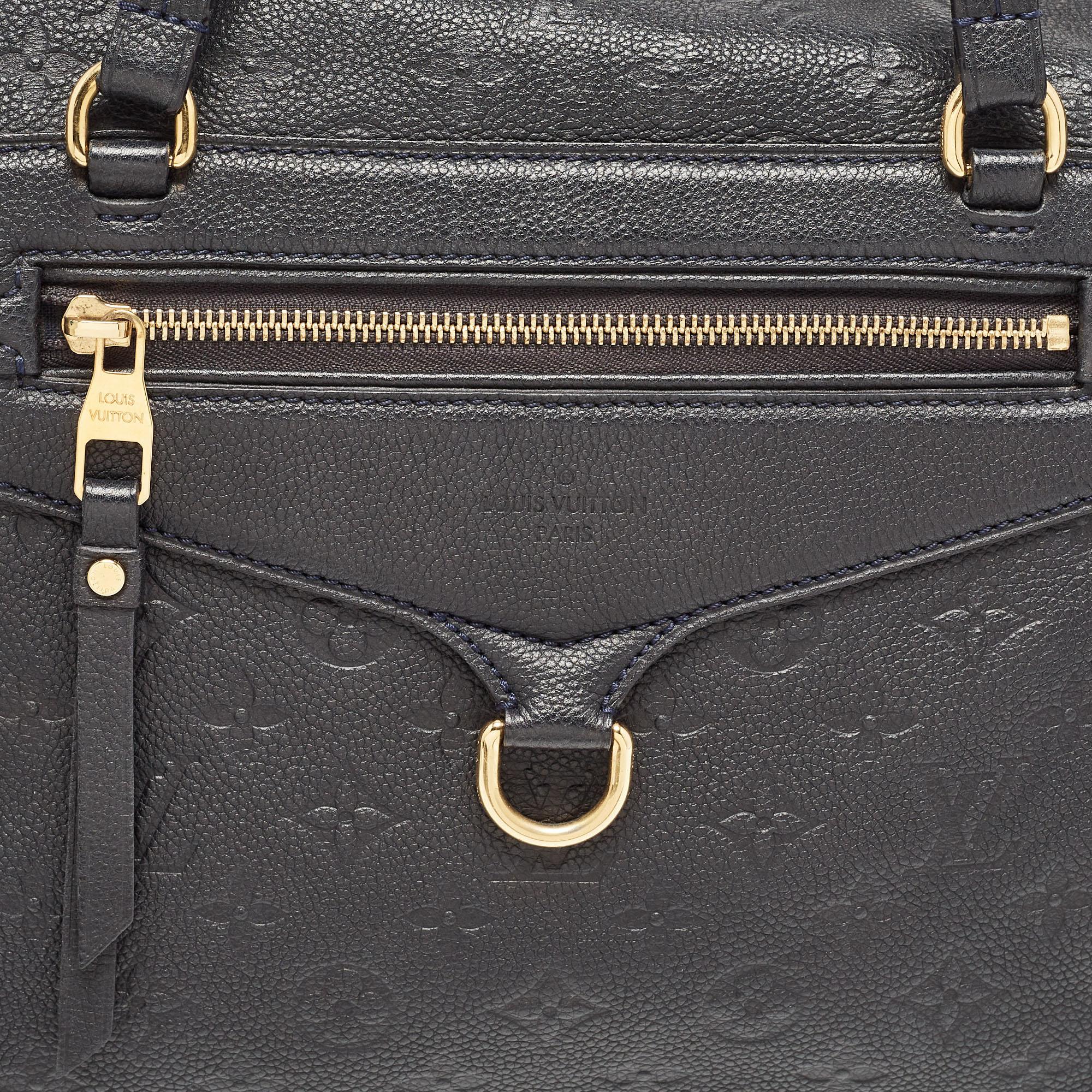 Louis Vuitton Blue Infini Monogram Empreinte Leather Lumineuse GM Bag In Good Condition For Sale In Dubai, Al Qouz 2