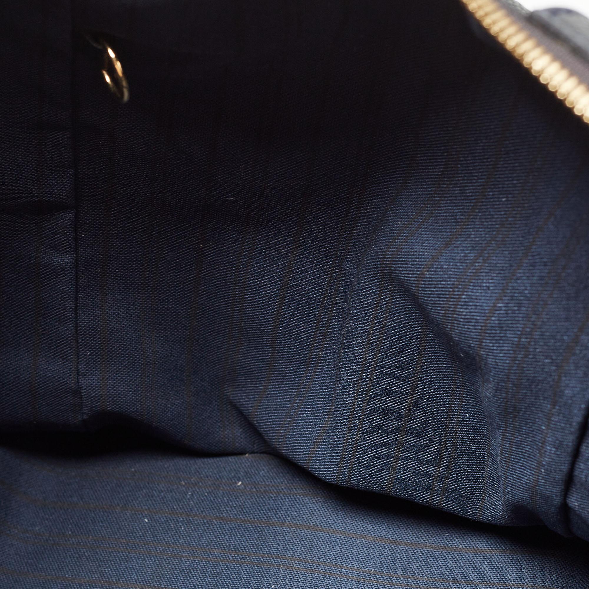Louis Vuitton Blue Infini Monogram Empreinte Leather Lumineuse GM Bag For Sale 4