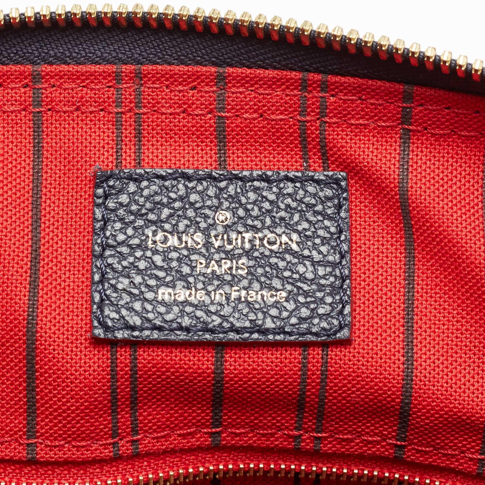 Louis Vuitton Blue Infini Monogram Empreinte Leather Speedy Bandouliere Bag 5