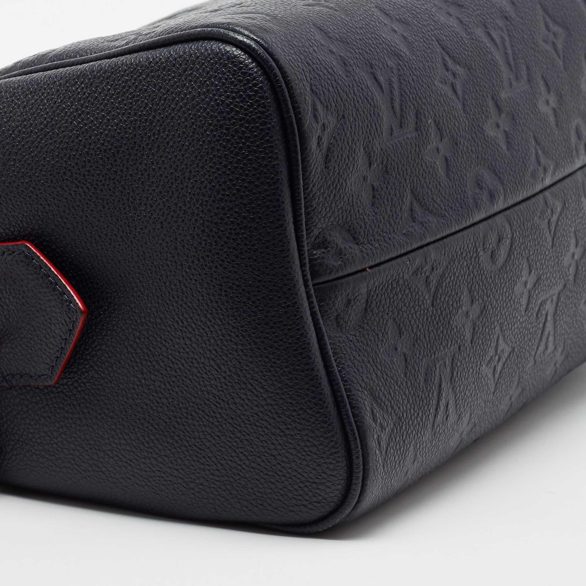 Louis Vuitton Blue Infini Monogram Empreinte Leather Speedy Bandouliere Bag 7