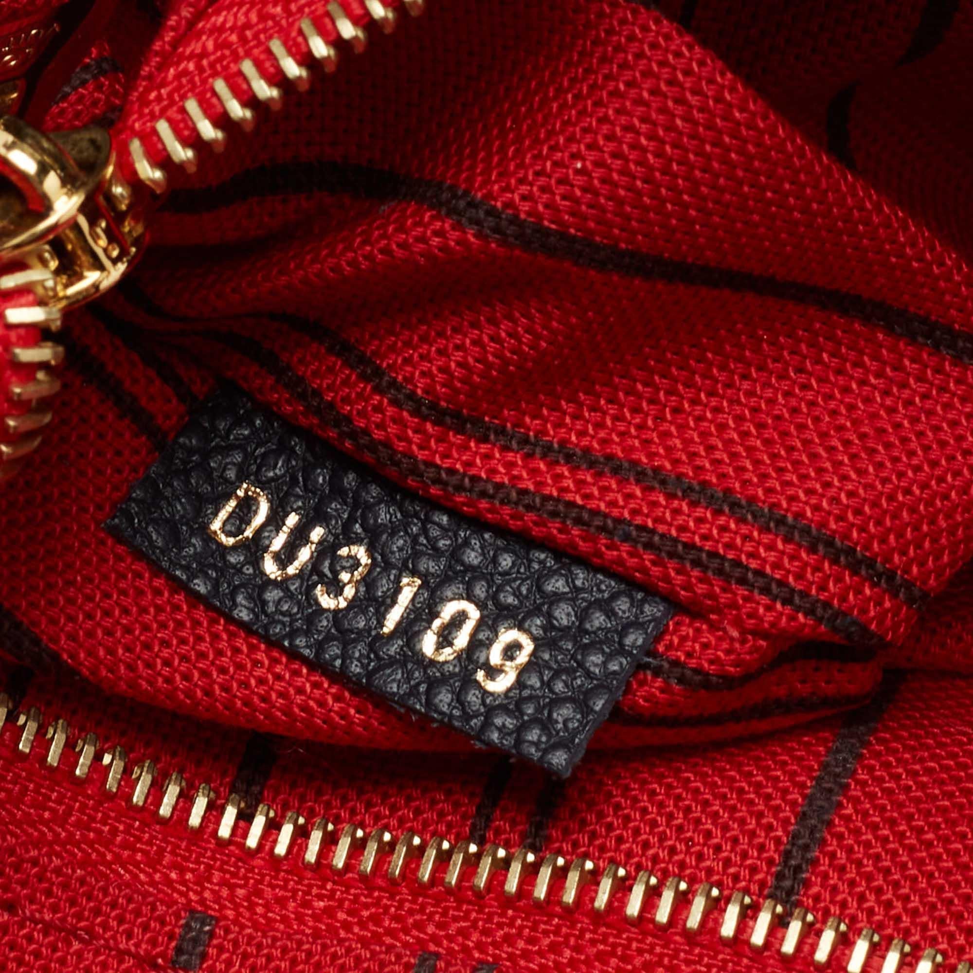 Louis Vuitton Blue Infini Monogram Empreinte Leather Speedy Bandouliere Bag 2