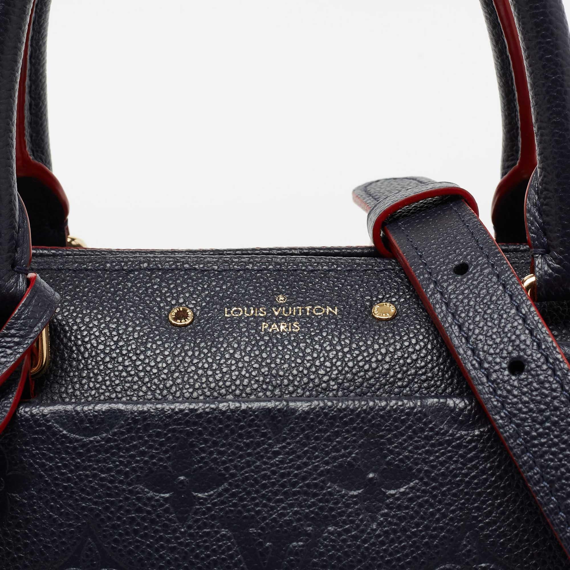 Louis Vuitton Blue Infini Monogram Empreinte Leather Speedy Bandouliere Bag 3