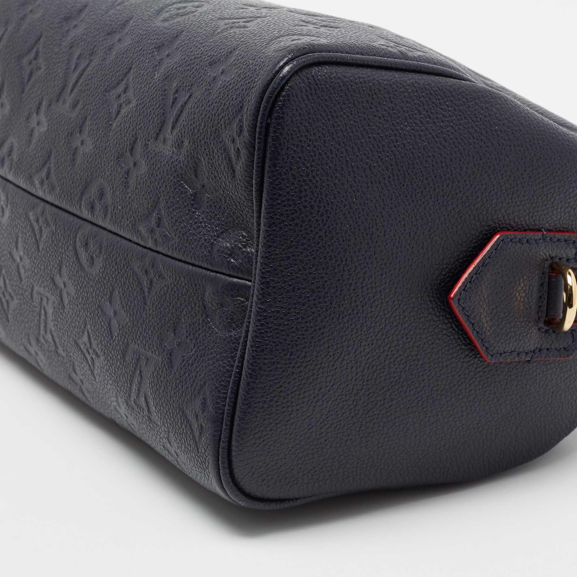 Louis Vuitton Blue Infini Monogram Empreinte Leather Speedy Bandouliere Bag 4