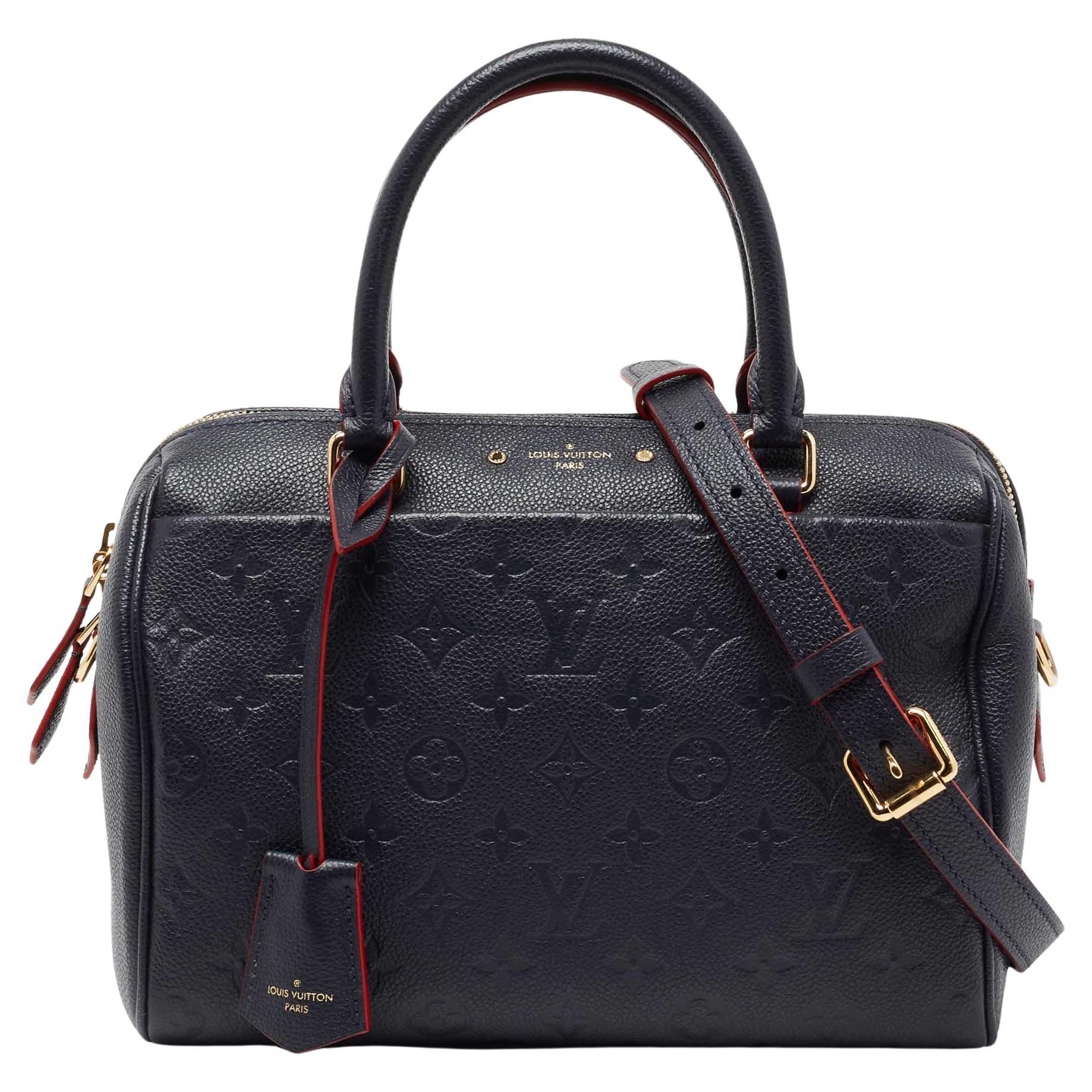 Louis Vuitton Blue Infini Monogram Empreinte Leather Speedy Bandouliere Bag