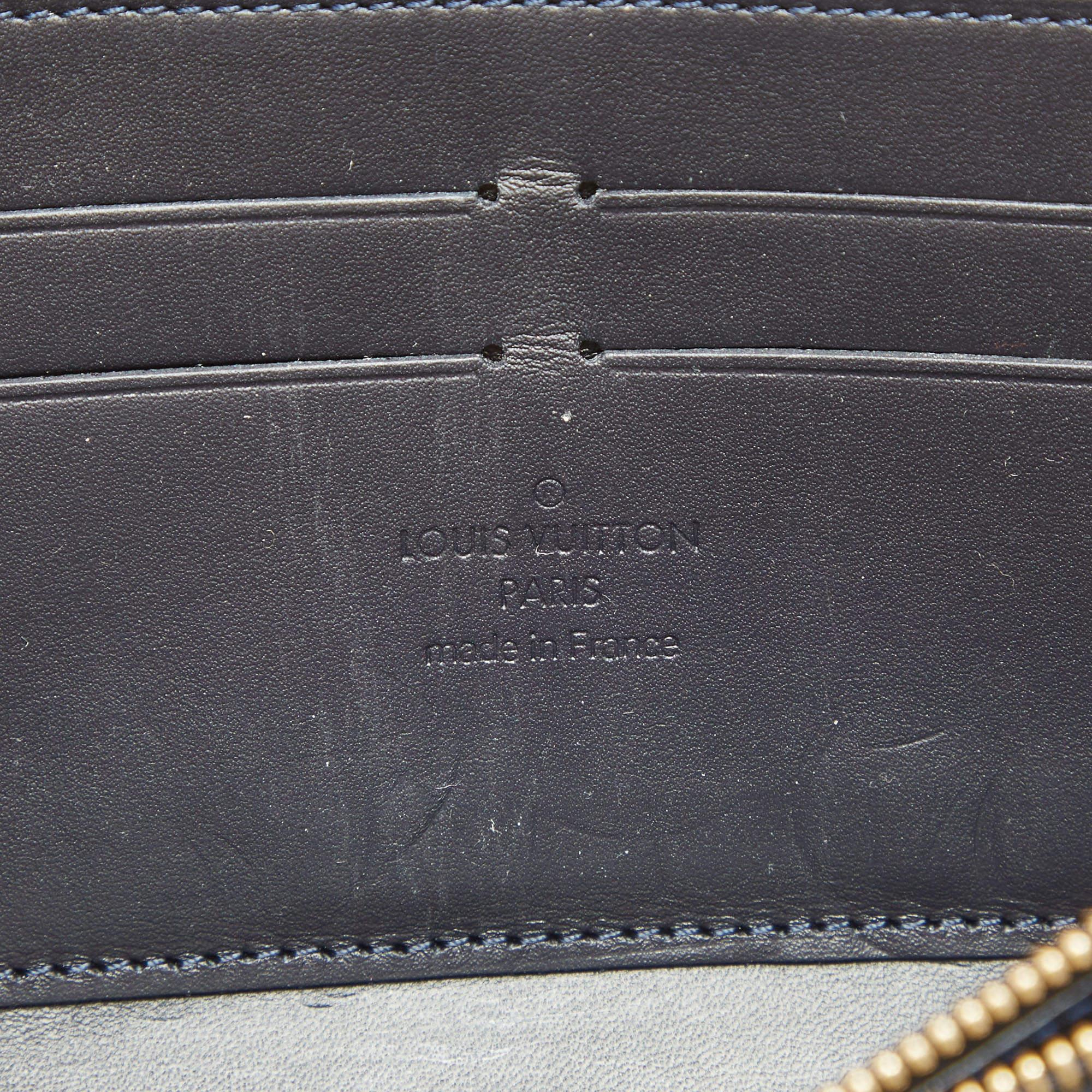 Louis Vuitton Blue Infini Monogram Vernis Zippy Wallet 2