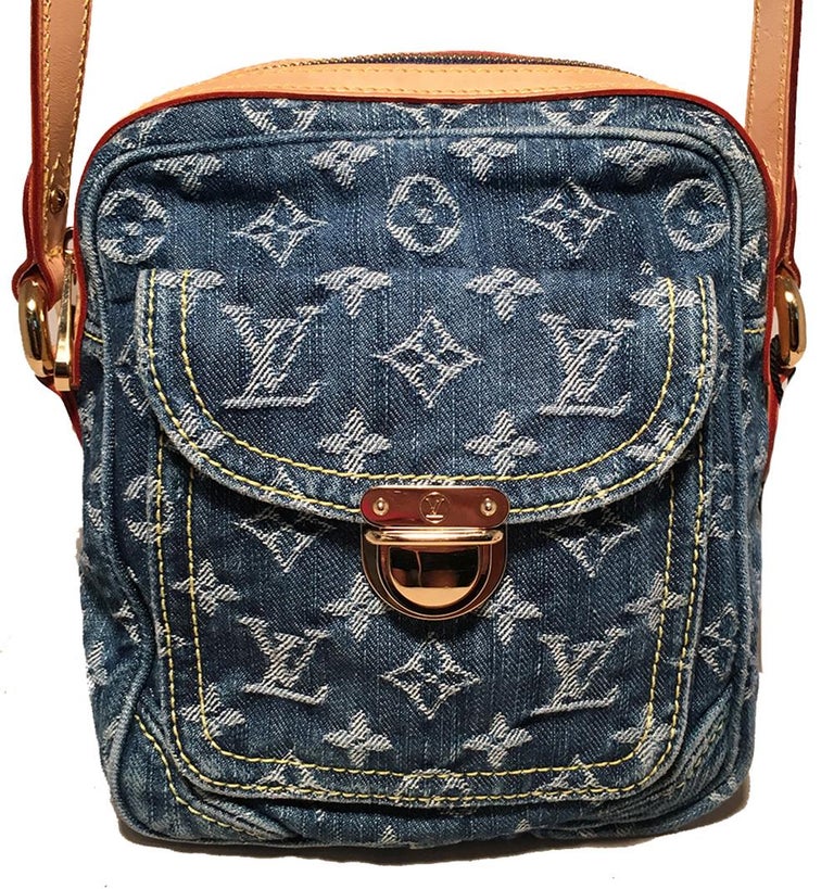 Camille crossbody bag Louis Vuitton Blue in Cotton - 23731009