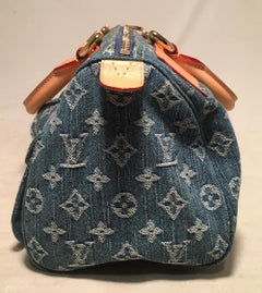Louis Vuitton Blue Jean Denim Monogram Neo Speedy Handbag