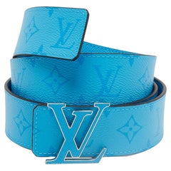 Louis Vuitton Belts Blue Leather Denim ref.246383 - Joli Closet