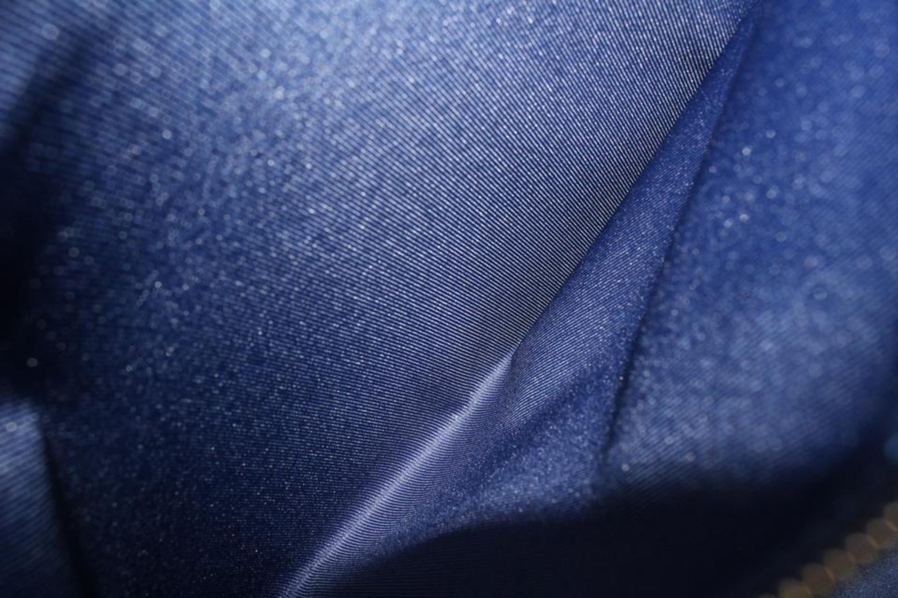 Louis Vuitton Bandoulière Keepall en cuir bleu 55 Duffle 5577lk67s Neuf - En vente à Dix hills, NY