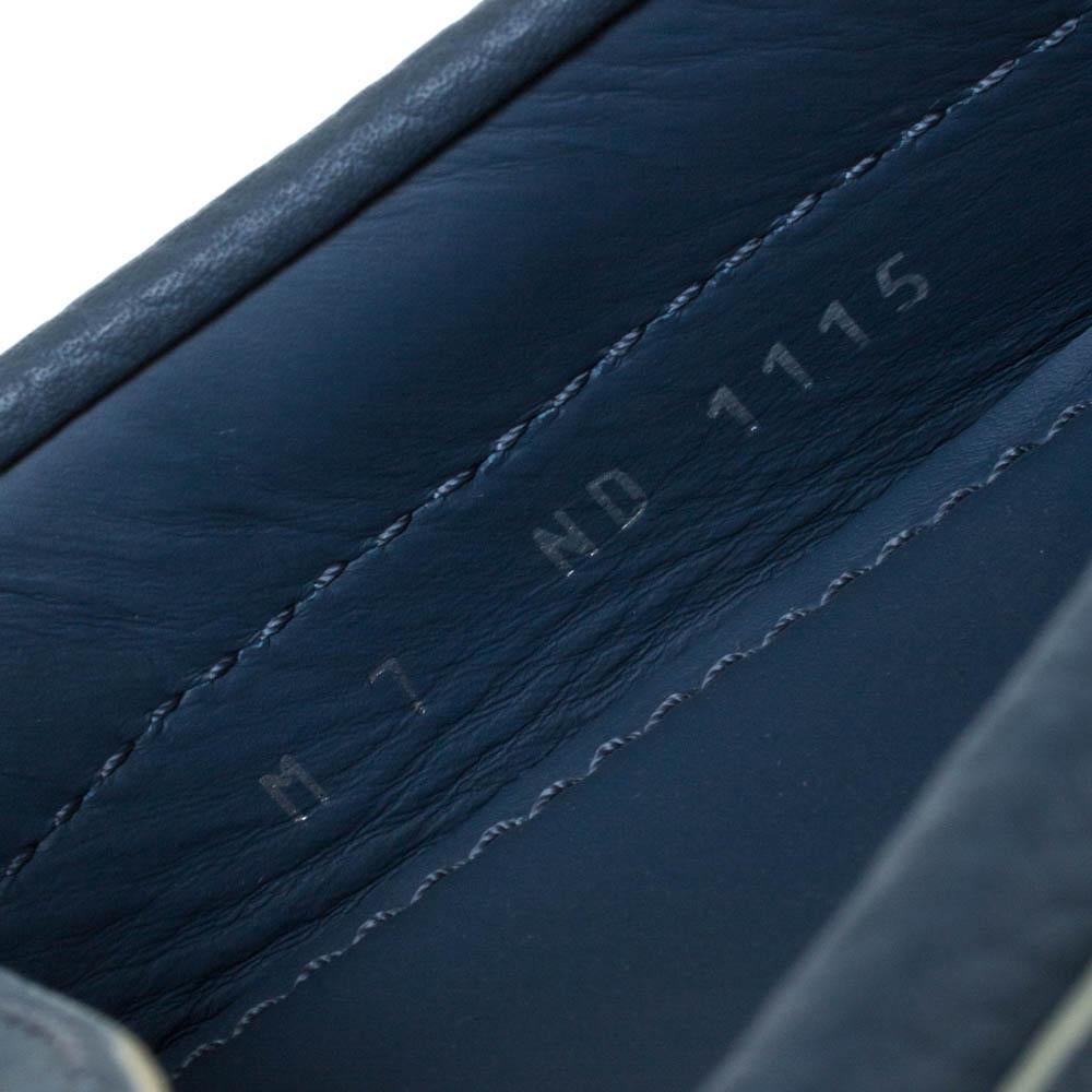 Louis Vuitton Blue Leather Bow Arizona Mocassin Size 41 1