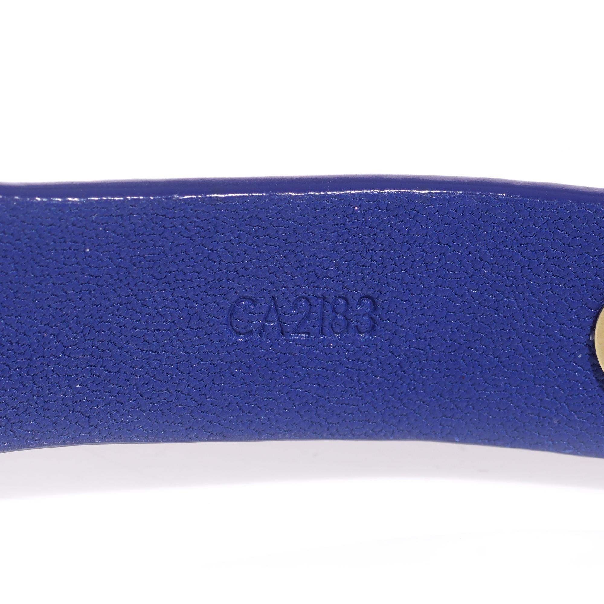 Louis Vuitton Blue Leather belt bracelet For Sale 5
