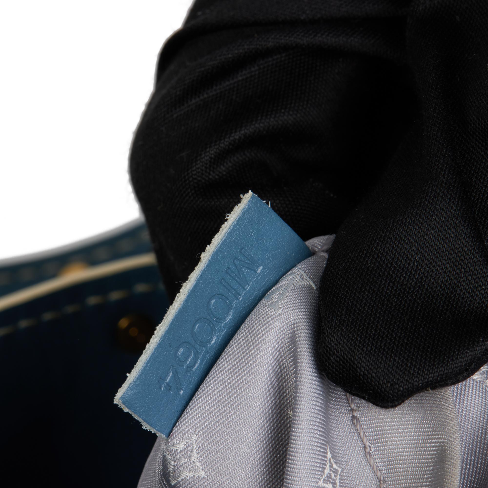 LOUIS VUITTON Blue Leather L'Affriolant with Port Tresor International Wallet 8