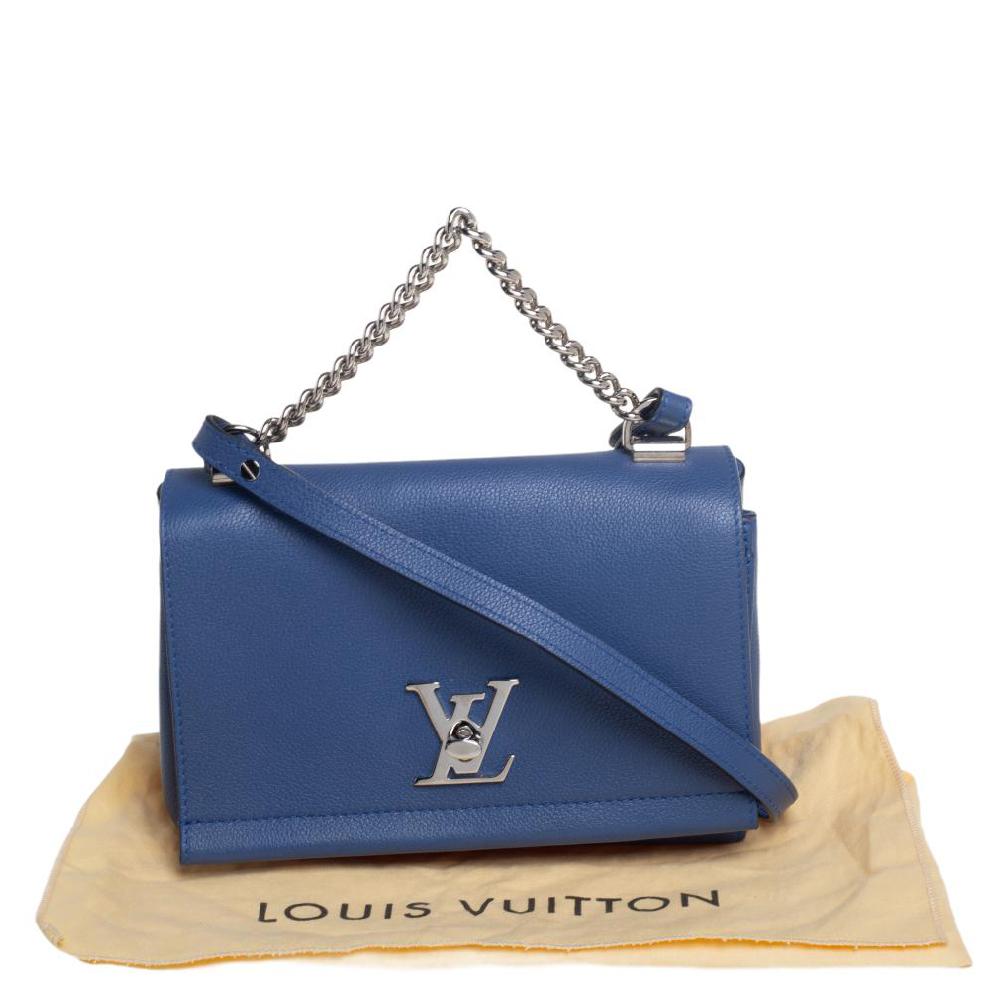 Louis Vuitton Blue Leather Lockme II BB Bag 8