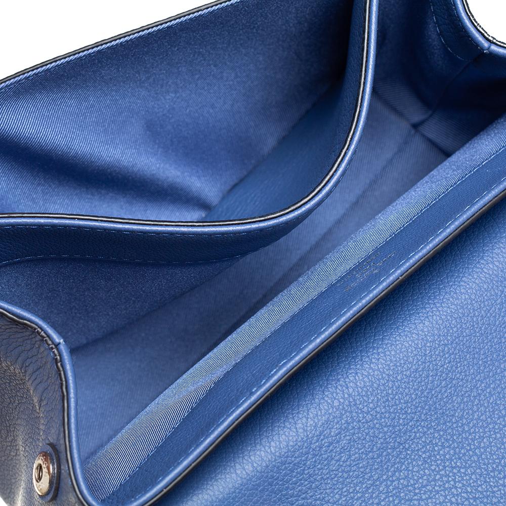 Louis Vuitton Blue Leather Lockme II BB Bag 3