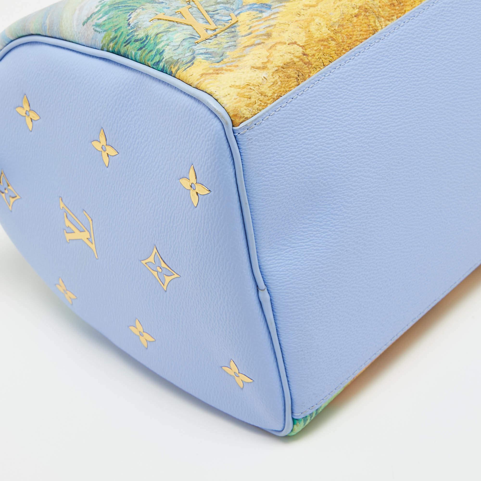 Louis Vuitton Blue Leather Masters Van Gogh Speedy 30 Bag For Sale 10