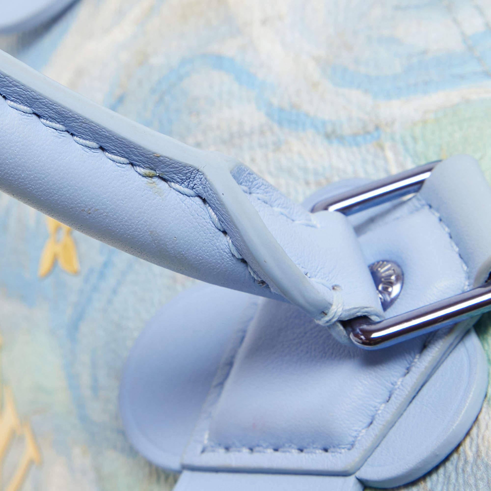 Louis Vuitton Blue Leather Masters Van Gogh Speedy 30 Bag For Sale 12