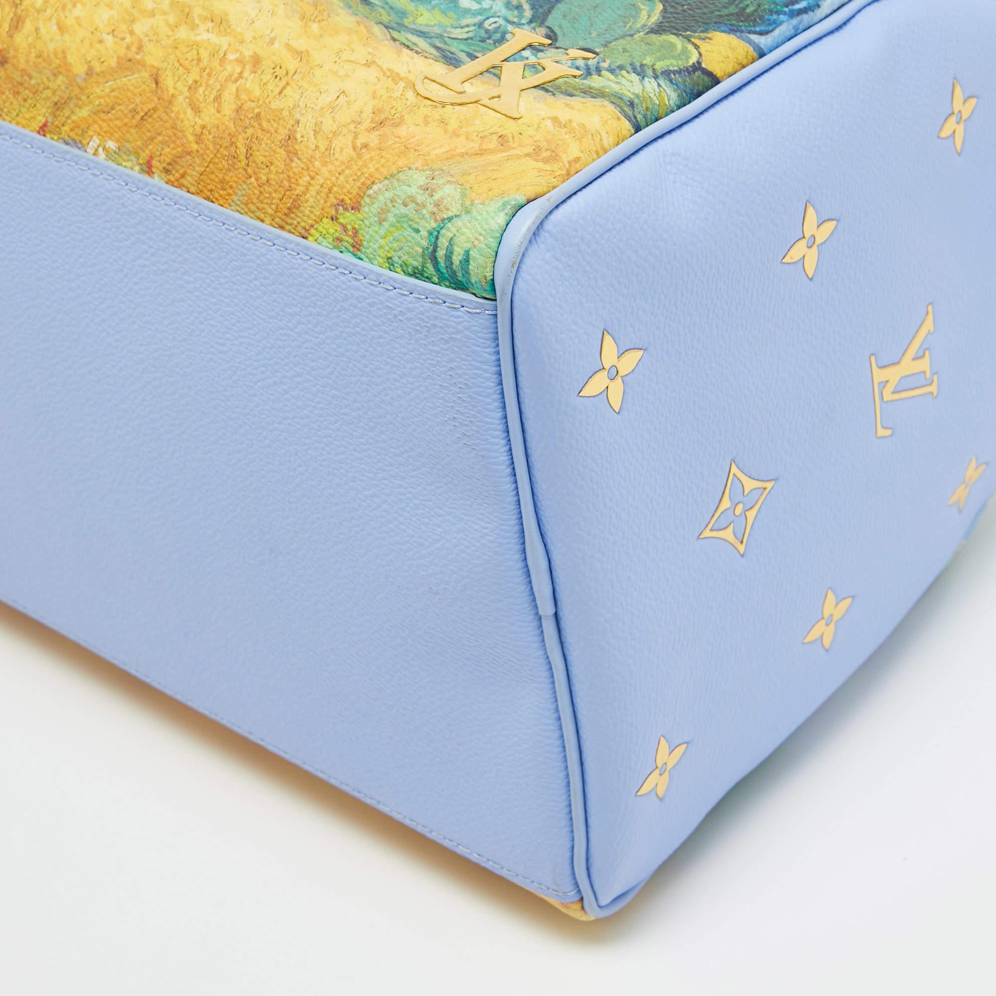 Louis Vuitton Blue Leather Masters Van Gogh Speedy 30 Bag For Sale 3