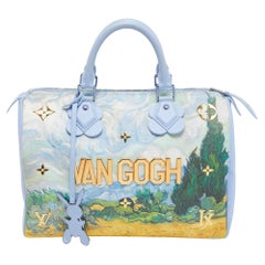 Louis Vuitton Blue Leather Masters Van Gogh Speedy 30 Bag