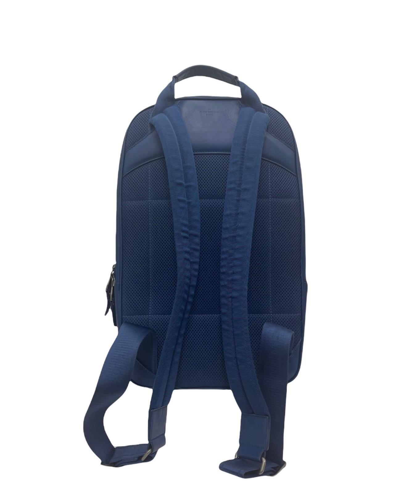 blue leather backpacks