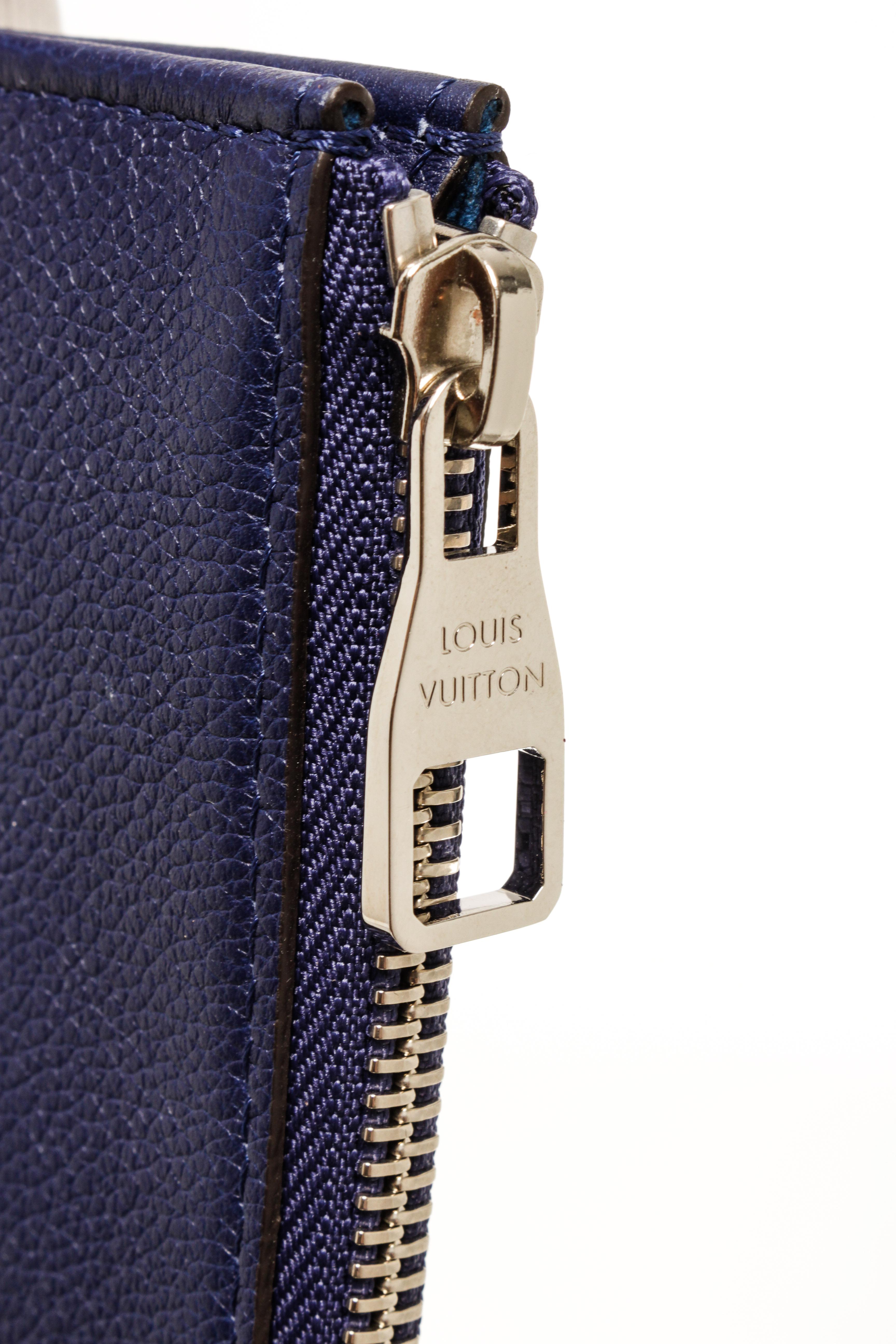 Louis Vuitton Blue Leather Pochette Jules PM 1