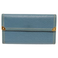 Louis Vuitton Blue Leather Porte Tresor International Wallet