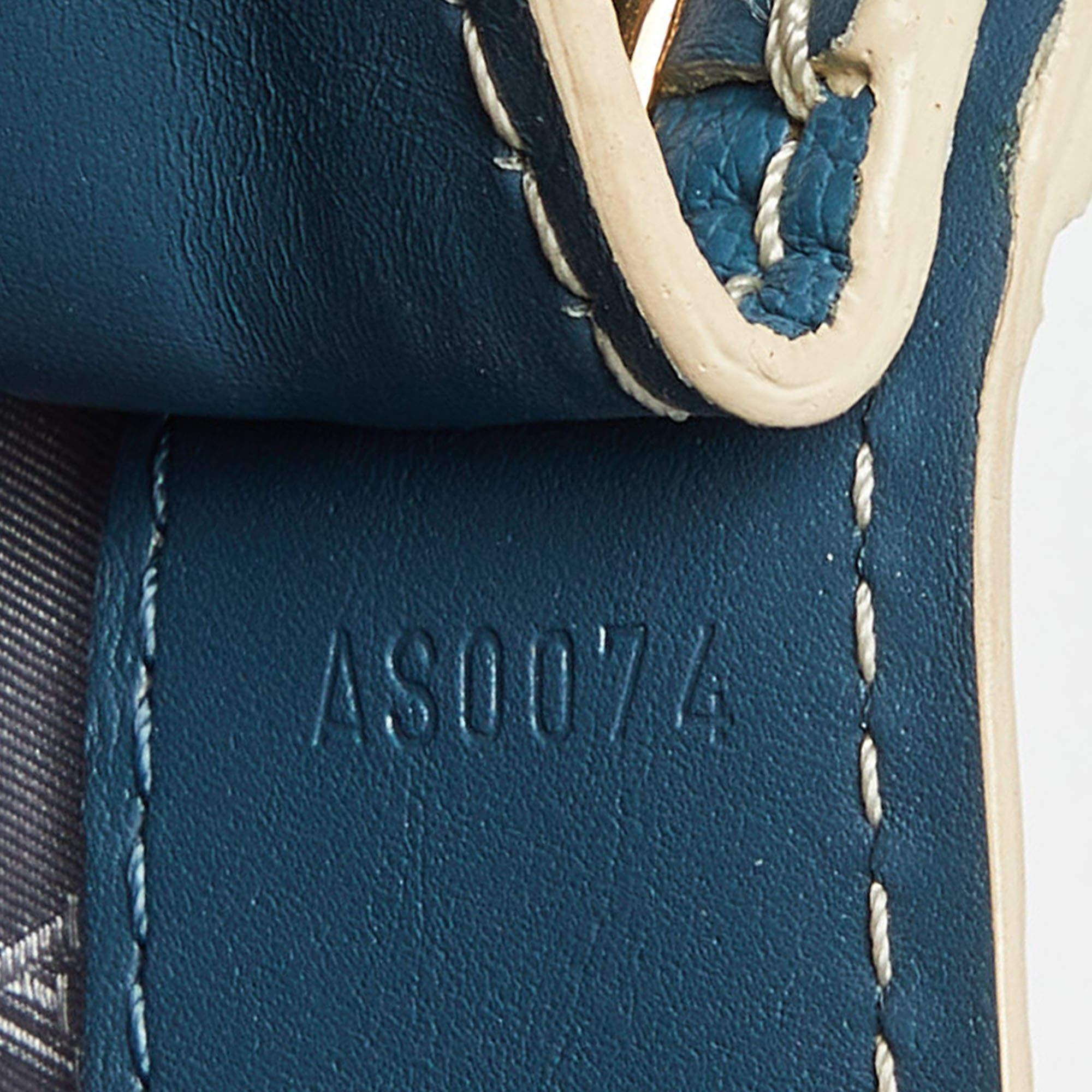 Louis Vuitton Blue Leather Suhali Le Fabuleux Bag For Sale 9