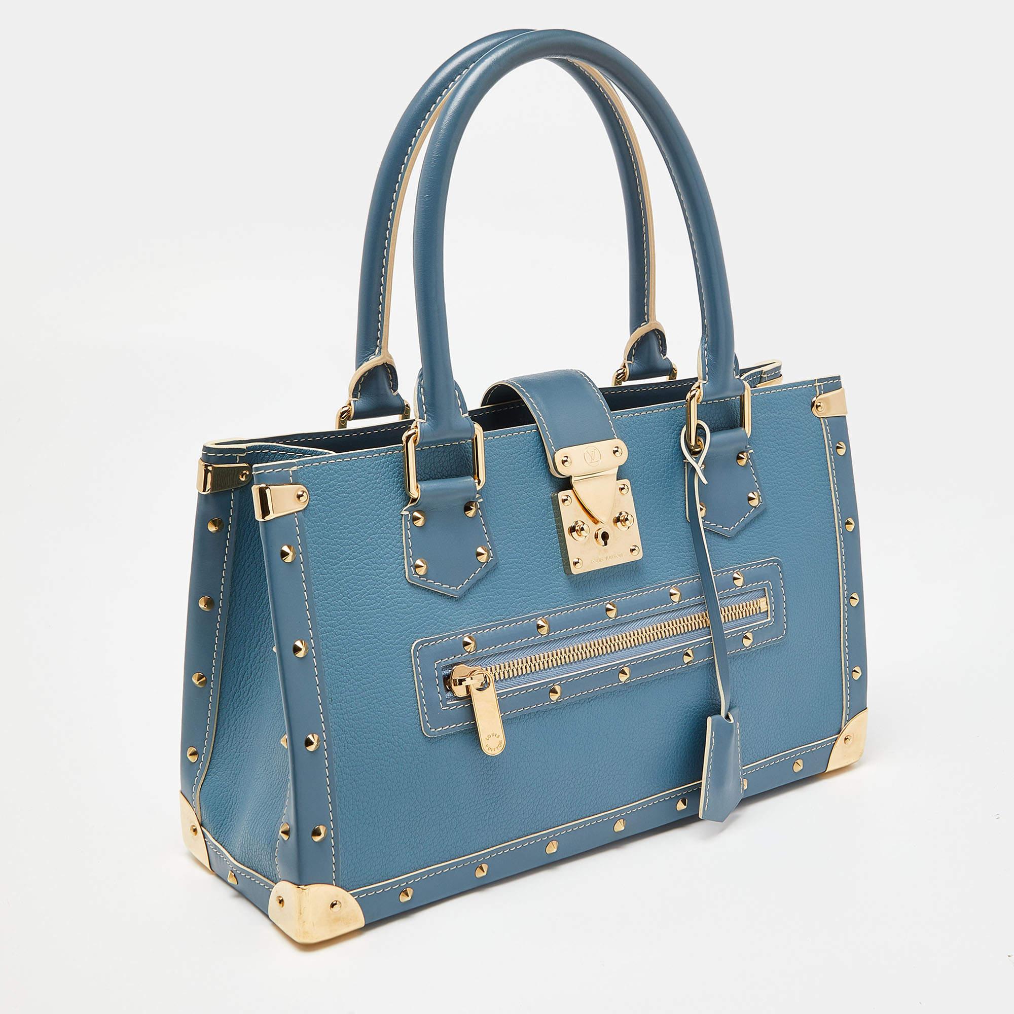 Women's Louis Vuitton Blue Leather Suhali Le Fabuleux Bag For Sale
