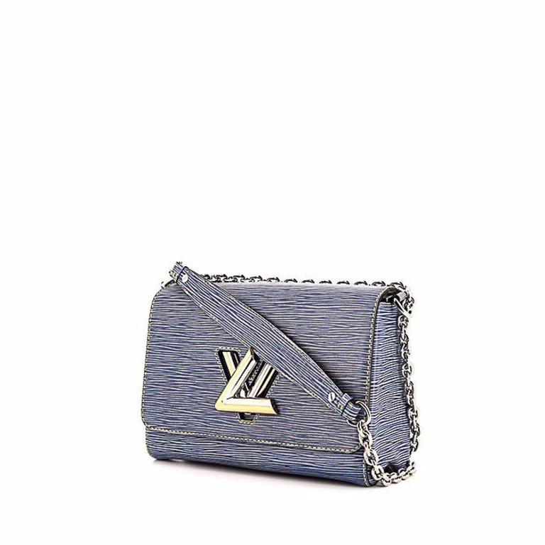 Louis Vuitton Blue Denim Epi Leather Twist MM Bag Sale 1stDibs