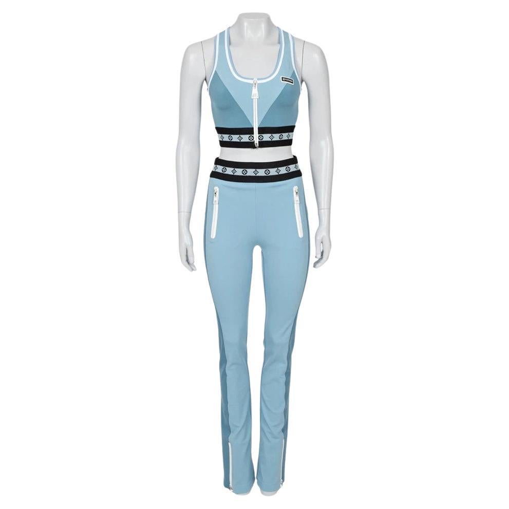 Louis Vuitton Set attivo in nylon con logo blu e Monogram Sz34/38 in vendita