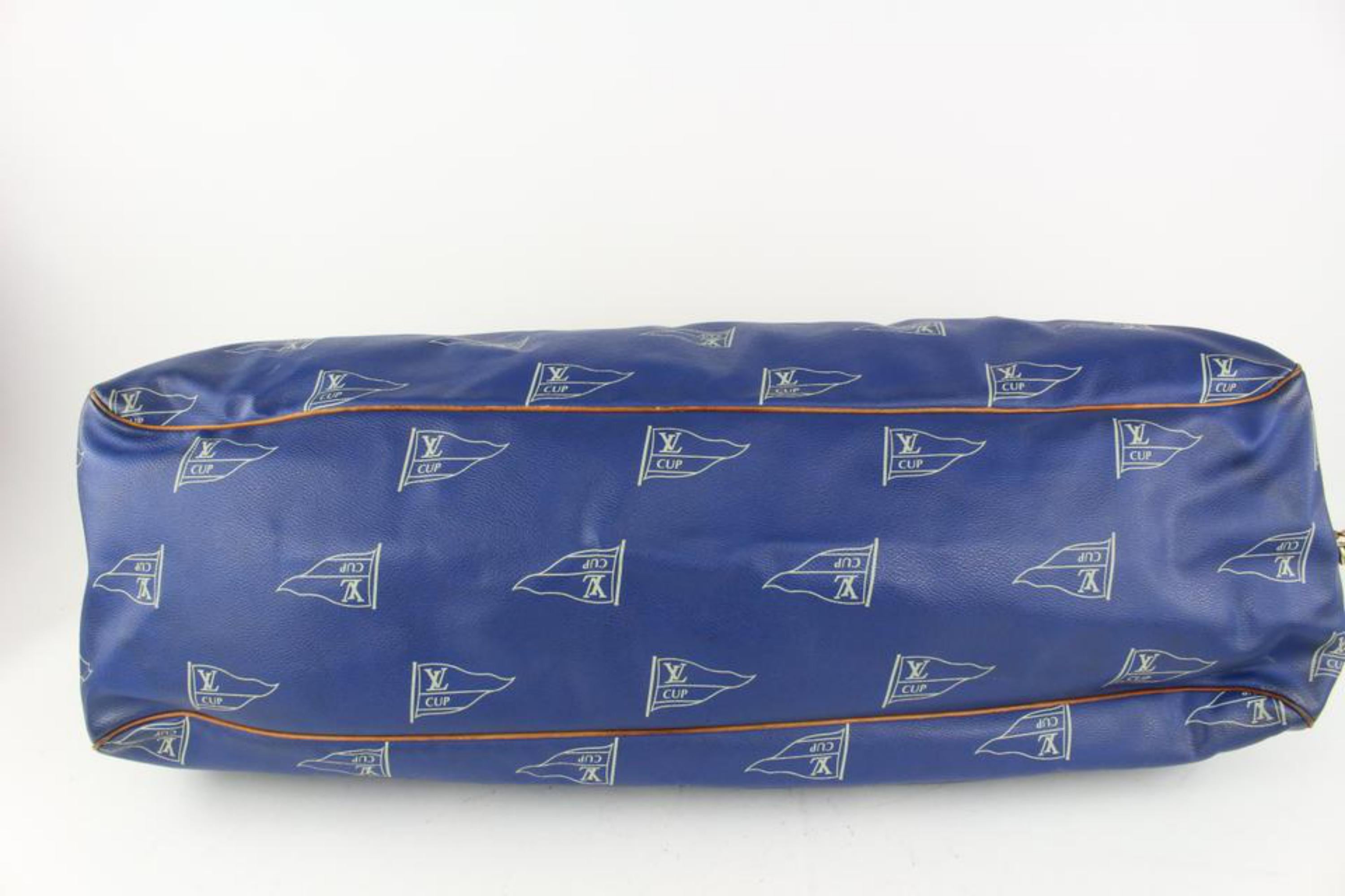 louis vuitton blue duffle bag