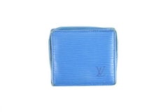 Louis Vuitton Blue M6369e Epi Port Monet Coin Case 62lva32717 Wallet