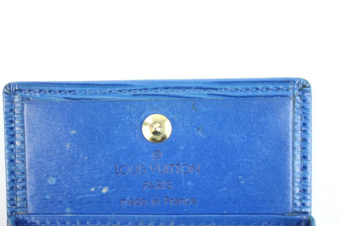 Louis Vuitton Blue M6369e Epi Port Monet Coin Case 62lva32717 Wallet For Sale 3