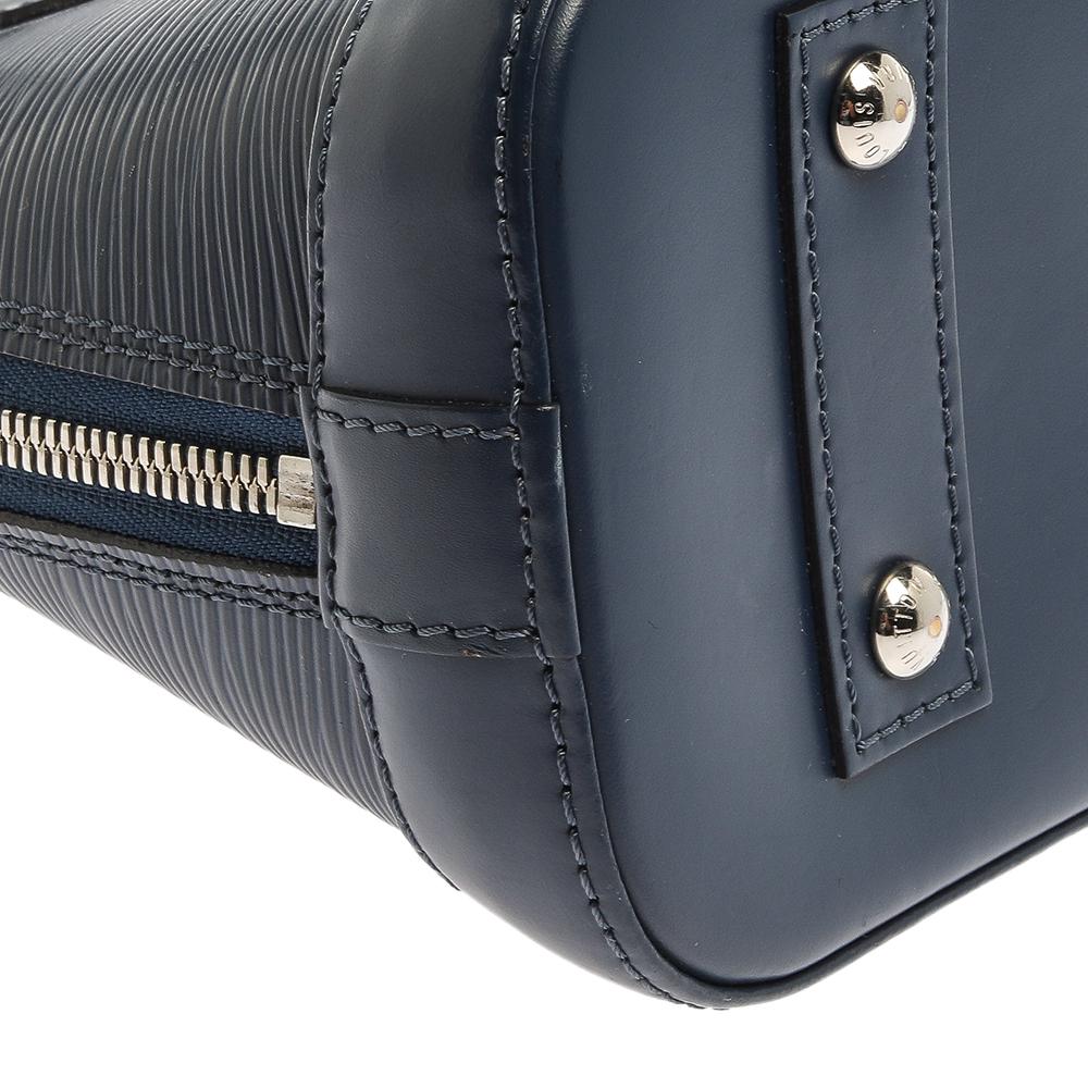 Louis Vuitton Blue Marine Epi Leather Alma BB Bag 3