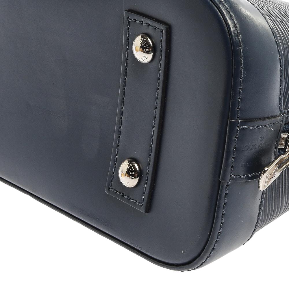 Louis Vuitton Blue Marine Epi Leather Alma BB Bag 4