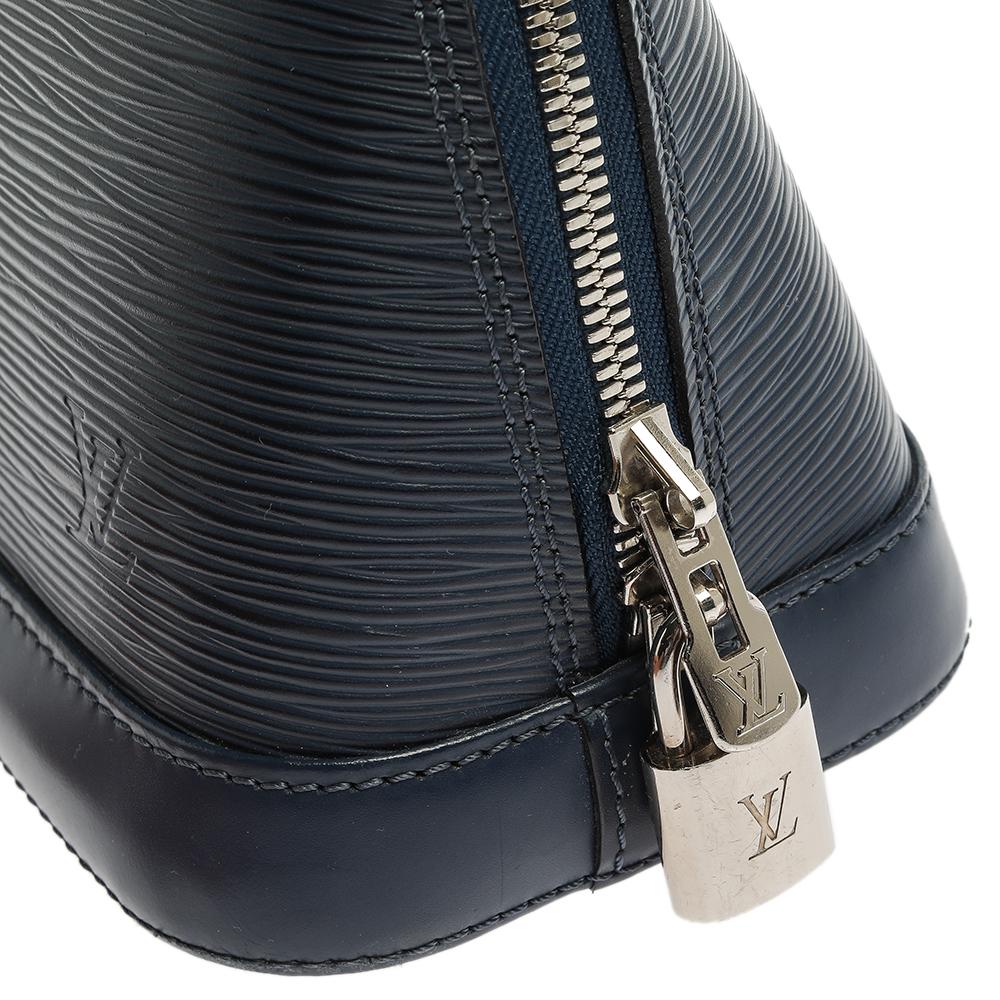 Louis Vuitton Blue Marine Epi Leather Alma BB Bag 5