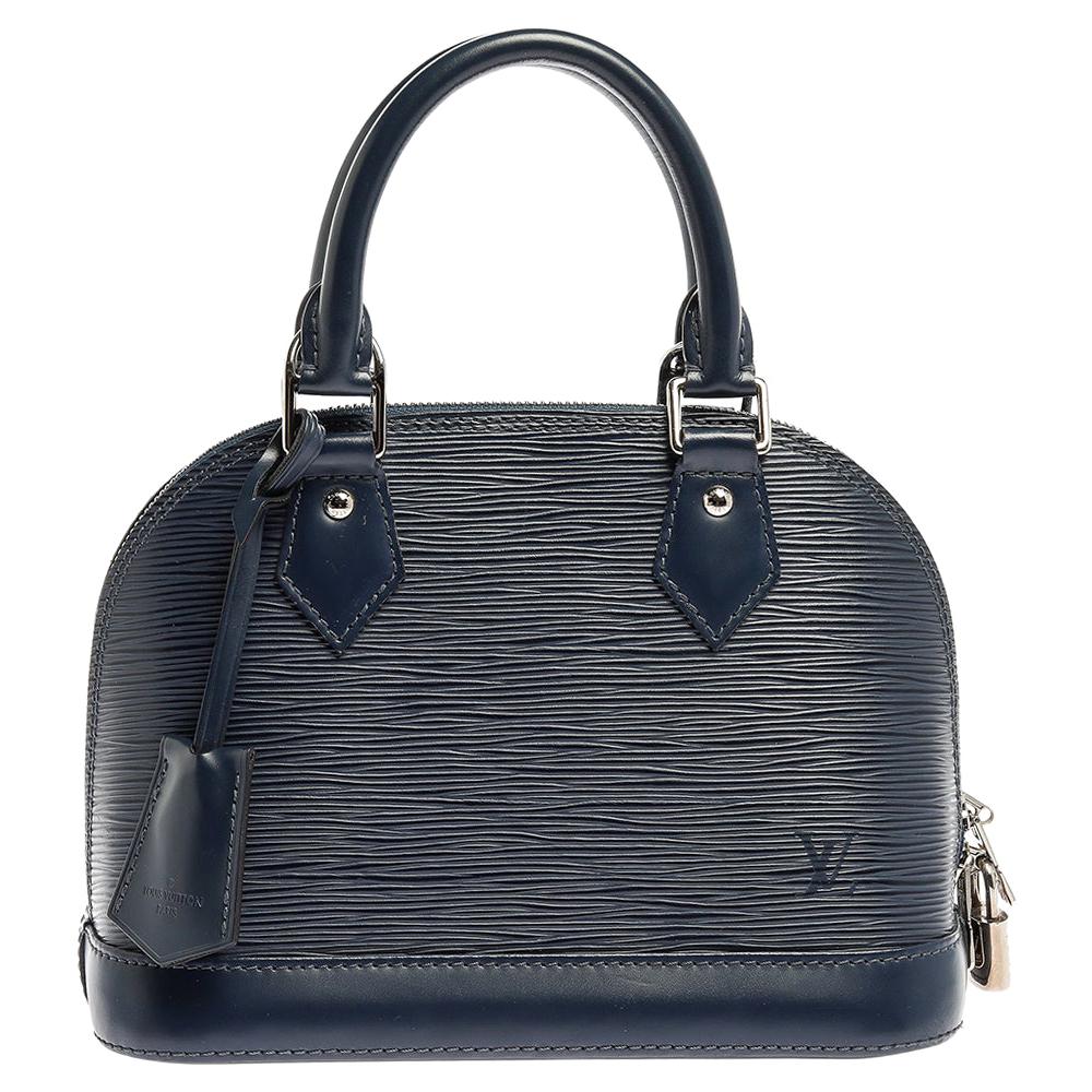 Louis Vuitton Blue Marine Epi Leather Alma BB Bag