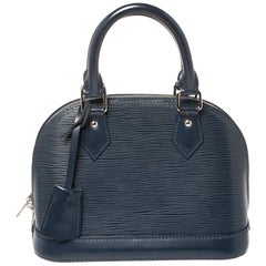 Louis Vuitton Blue Marine Epi Leather Alma BB Bag