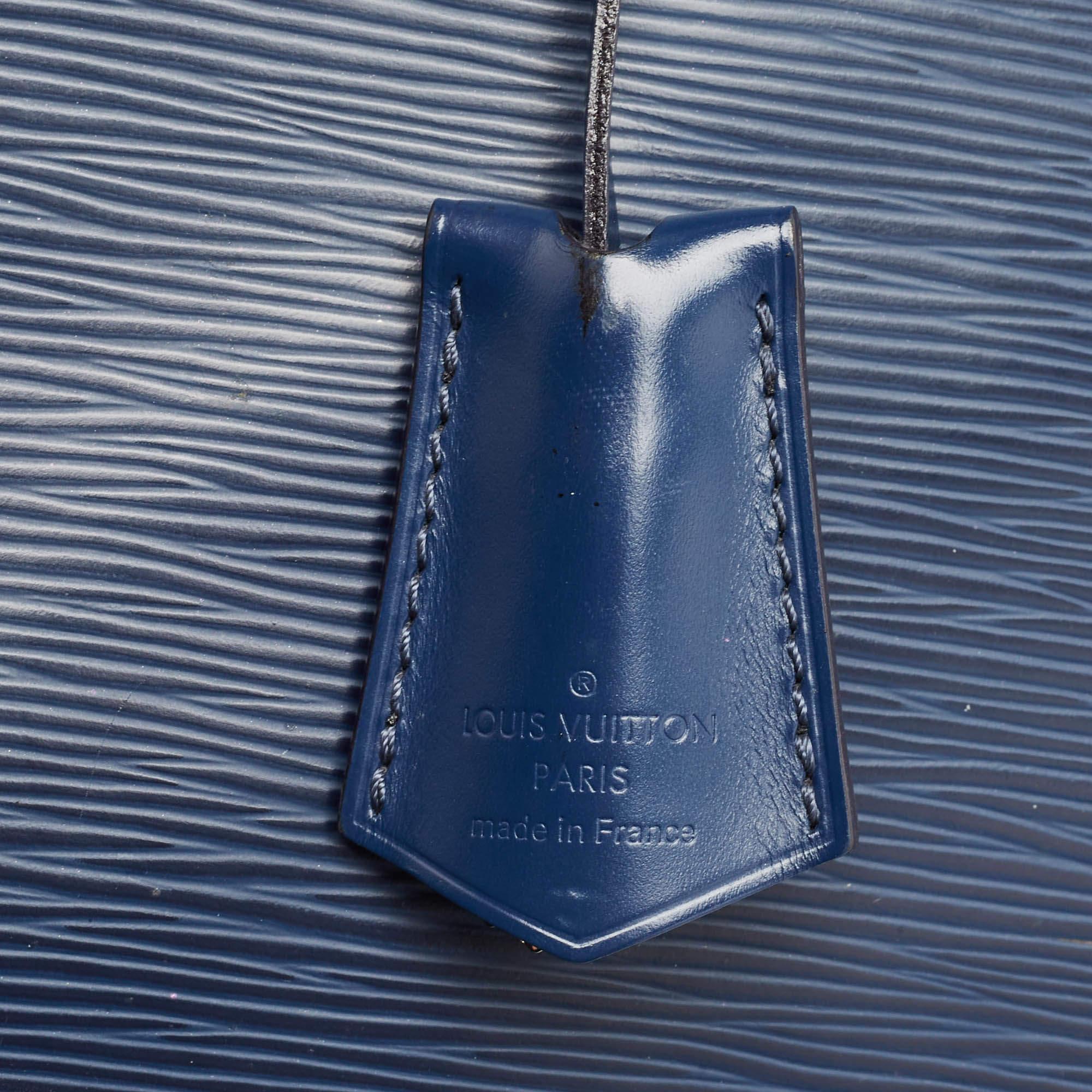 Louis Vuitton Blue Marine Epi Leather Alma GM Bag For Sale 1