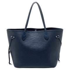 Louis Vuitton Blue Marine Epi Leather Neverfull MM Bag