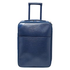 Louis Vuitton Blue Marine Epi Leather Pegase 55 Luggage